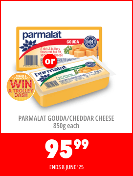 PARMALAT GOUDA/CHEDDAR CHEESE 850g EACH - 95,99