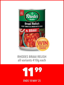 rhodes braai relish 410g