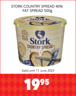 STORK COUNTRY SPREAD 40% FAT SPREAD 500g, 19,95