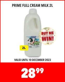PRIME FULL CREAM MILK 2L, 28,99