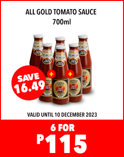 ALL GOLD TOMATO SAUCE 700ml, 6 FOR P115