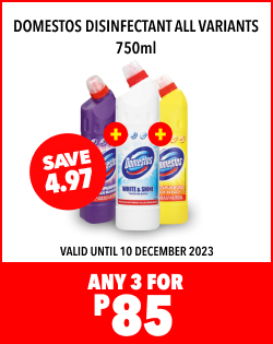 DOMESTOS DISINFECTANT ALL VARIANTS 750ml. ANY 3 FOR P85